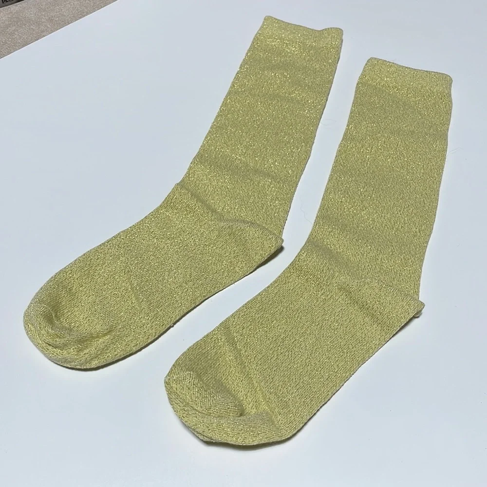 NWT Kids or small adult glittery gold stretchy socks FREE with any kids purchase